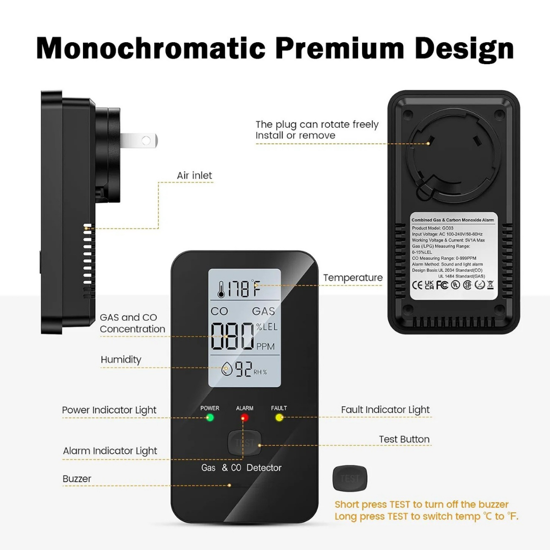 Norvella™ 4 In 1 CO Detector